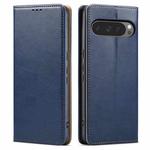 For Google Pixel 9 / 9 Pro Fierre Shann PU Genuine Leather Texture Phone Case(Blue)