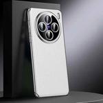 For vivo X200 Genuine Leather PC Phone Case(White)