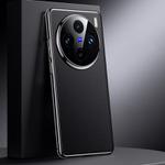 For vivo X100s Genuine Leather PC Phone Case(Black)