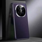 For Honor Magic7 Pro Genuine Leather PC Phone Case(Dark Purple)