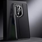 For Honor 300 Pro Genuine Leather PC Phone Case(Black)