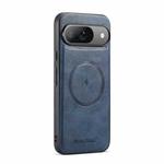 For Google Pixel 9 Pro XL Fierre Shann Cowhide Texture MagSafe Magnetic Phone Case(Blue)