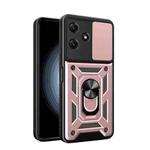 For Redmi 12 5G Sliding Camera Cover Design TPU+PC Phone Case(Rose Gold)