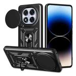 For Redmi Note 14 Pro+ 5G Sliding Camera Cover Design TPU+PC Phone Case(Black)