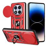 For Redmi Note 14 Pro+ 5G Sliding Camera Cover Design TPU+PC Phone Case(Red)