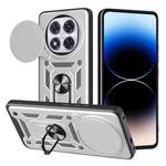 For Redmi Note 14 Pro+ 5G Sliding Camera Cover Design TPU+PC Phone Case(Silver)