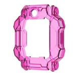 For Xiaotiancai Z7S Half Coverage Hollow TPU Watch Protective Case(Transparent Rose Red)