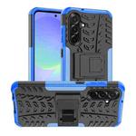 For Samsung Galaxy A36 5G Tire Texture TPU + PC Phone Case with Holder(Blue)