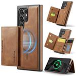 For Samsung Galaxy S24 Ultra 5G DG.MING MAGKING-K2 Series MagSafe RFID Card Bag Detachable Phone Case(Brown)