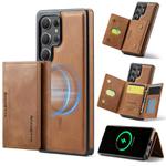 For Samsung Galaxy S25 Ultra 5G DG.MING MAGKING-K2 Series MagSafe RFID Card Bag Detachable Phone Case(Brown)