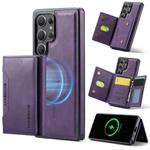For Samsung Galaxy S25 Ultra 5G DG.MING MAGKING-K2 Series MagSafe RFID Card Bag Detachable Phone Case(Purple)
