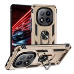 For Redmi Note 14 Pro+ 5G Shockproof TPU + PC Phone Case with Holder(Gold)