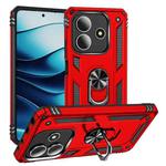 For Redmi Note 14 5G Shockproof TPU + PC Phone Case with Holder(Red)