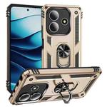 For Redmi Note 14 5G Shockproof TPU + PC Phone Case with Holder(Gold)