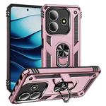 For Redmi Note 14 5G Shockproof TPU + PC Phone Case with Holder(Rose Gold)
