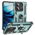 For Redmi Note 14 5G Shockproof TPU + PC Phone Case with Holder(Dark Green)