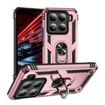 For Xiaomi 15 Shockproof TPU + PC Phone Case with Holder(Rose Gold)