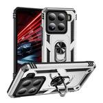 For Xiaomi 15 Shockproof TPU + PC Phone Case with Holder(Silver)