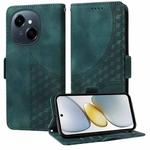 For Tecno Spark Go 1 / Pop 9 / Spark Go 2025 Embossed Rhombus Starry Leather Phone Case(Green)