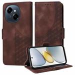 For Tecno Spark Go 1 / Pop 9 / Spark Go 2025 Embossed Rhombus Starry Leather Phone Case(Brown)