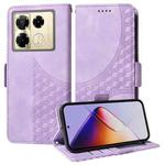 For Infinix Note 40 Pro 4G / 5G / Note 40 Pro+ Embossed Rhombus Starry Leather Phone Case(Purple)