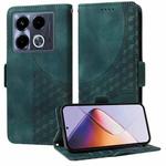 For Infinix Note 40 4G Embossed Rhombus Starry Leather Phone Case(Green)