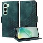 For Infinix Hot 50 5G Embossed Rhombus Starry Leather Phone Case(Green)