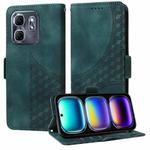 For Infinix Hot 50i / Smart 9 Embossed Rhombus Starry Leather Phone Case(Green)