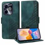 For Infinix Hot 40i Embossed Rhombus Starry Leather Phone Case(Green)