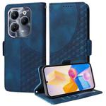 For Infinix Hot 40 / Hot 40 Pro Embossed Rhombus Starry Leather Phone Case(Blue)