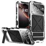 For iPhone 16 Pro Max Life Waterproof Dustproof Shockproof Phone Case(Silver)