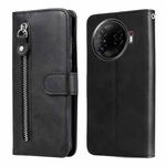 For Tecno Camon 30 Pro Fashion Calf Texture Zipper Leather Phone Case(Black)