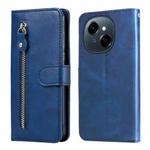 For Tecno Spark Go 1 / Pop 9 / Spark Go 2025 Fashion Calf Texture Zipper Leather Phone Case(Blue)