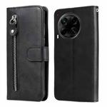 For Tecno Camon 30S / Camon 30S Pro Fashion Calf Texture Zipper Leather Phone Case(Black)