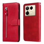 For Infinix Note 40 Pro 4G / 5G / Note 40 Pro+ Fashion Calf Texture Zipper Leather Phone Case(Red)