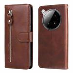 For Infinix Zero 40 4G / 5G Fashion Calf Texture Zipper Leather Phone Case(Brown)