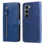 For Infinix Hot 60 4G / Hot 60i 4G Fashion Calf Texture Zipper Leather Phone Case(Blue)