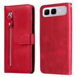 For Infinix Smart 10 Plus 4G Fashion Calf Texture Zipper Leather Phone Case(Red)