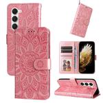 For Tecno Spark 40 Pro 4G Embossed Sunflower Leather Phone Case(Pink)