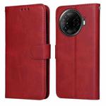 For Tecno Camon 30 Pro Classic Calf Texture Flip Leather Phone Case(Red)