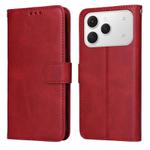 For Tecno Spark 40 4G Classic Calf Texture Flip Leather Phone Case(Red)