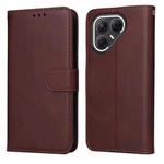 For Tecno Pova 7 5G Classic Calf Texture Flip Leather Phone Case(Brown)