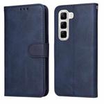 For Infinix Hot 50 4G Classic Calf Texture Flip Leather Phone Case(Blue)