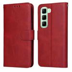 For Infinix Hot 50 5G Classic Calf Texture Flip Leather Phone Case(Red)