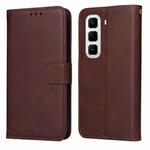 For Infinix Hot 50 Pro+ 4G Classic Calf Texture Flip Leather Phone Case(Brown)