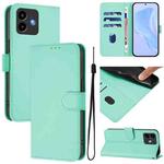 For Cubot Note 40 Skin Feel Solid Color Leather Phone Case with Lanyard(Mint Green)