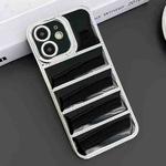 For iPhone 11 Electroplated Silver Edge Eiderdown TPU Phone Case(Black)