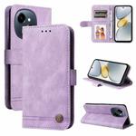 For Tecno Spark Go 1 / Pop 9 / Spark Go 2025 Skin Feel Life Tree Metal Button Leather Phone Case(Purple)