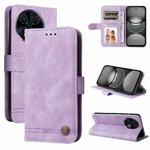 For Tecno Spark 30 Pro 4G Skin Feel Life Tree Metal Button Leather Phone Case(Purple)