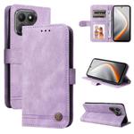 For Tecno Pova 7 5G Skin Feel Life Tree Metal Button Leather Phone Case(Purple)
